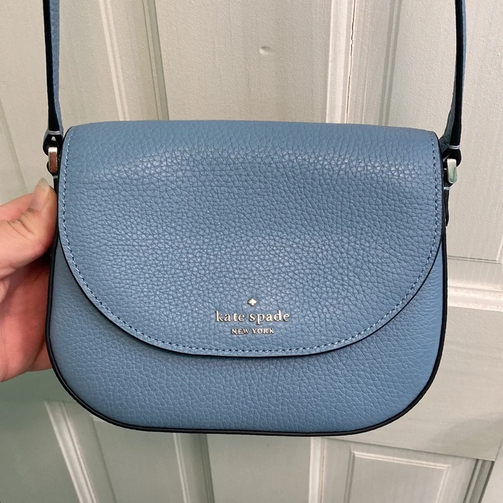 Kate Spade Leila Blue Mini Flap Crossbody Purse Bag - Picture 2 of 15